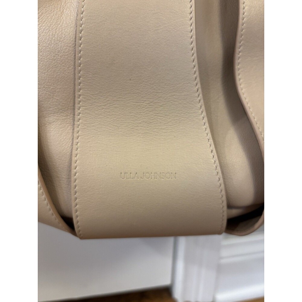 NWT Ulla Johnson Lotus Pleated Bucket Bag Purse Apple Blossom Brown Cream Tote - Picture 7 of 13